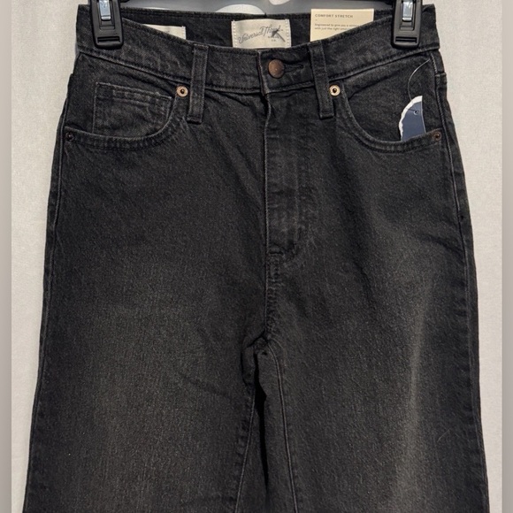 Universal Thread High Rise 90s Straight Leg Jeans Stretch Black Denim 00 R NWT - Picture 4 of 13